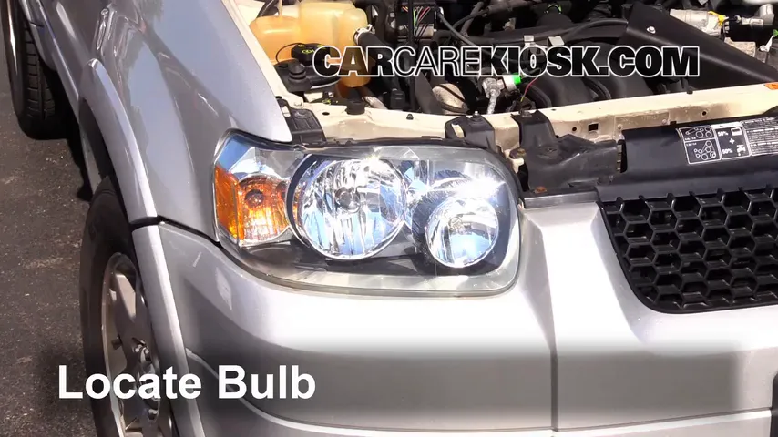 2005 Ford Escape Limited 3.0L V6 Éclairage Feux de croisement (remplacer l'ampoule)